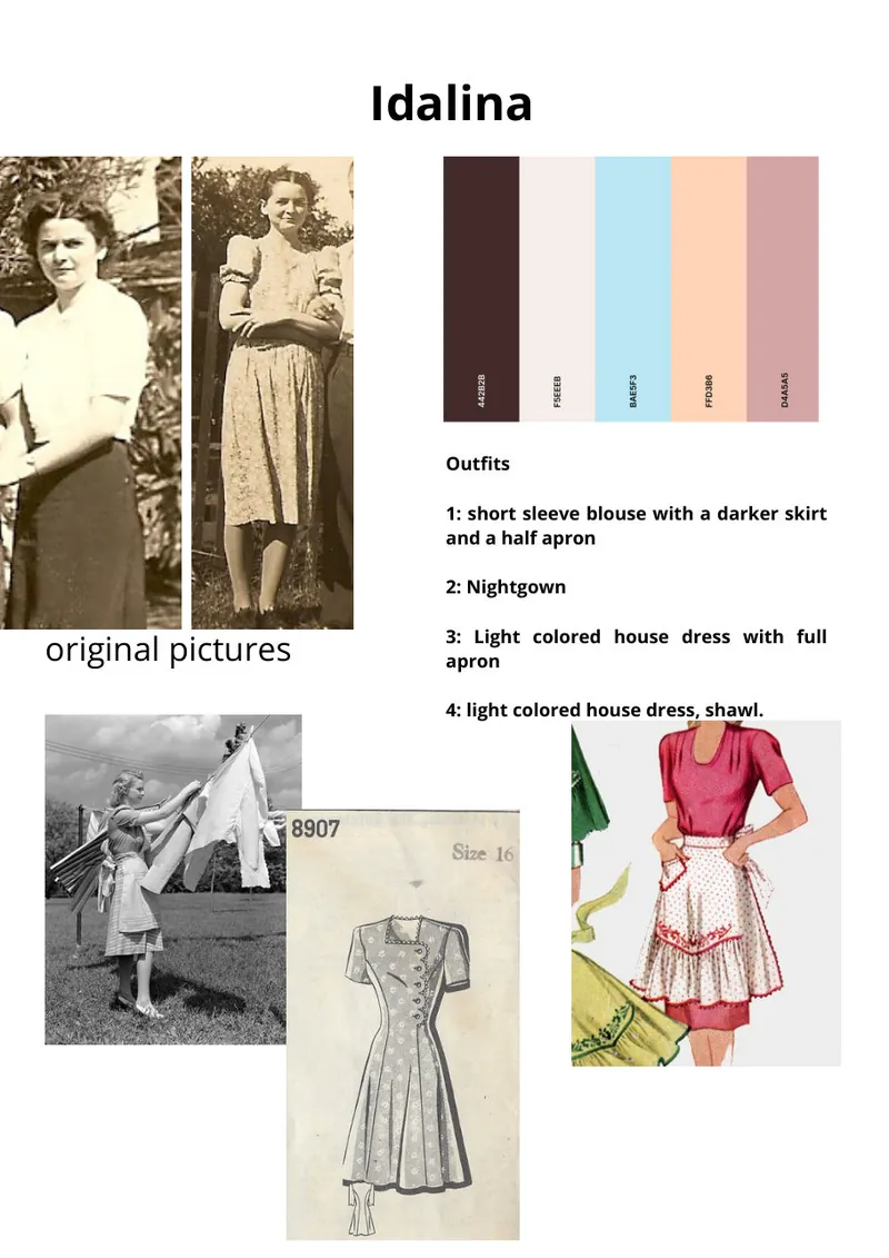 Fig. Comparison of pre-vis and footage · character lookbook · storyboard